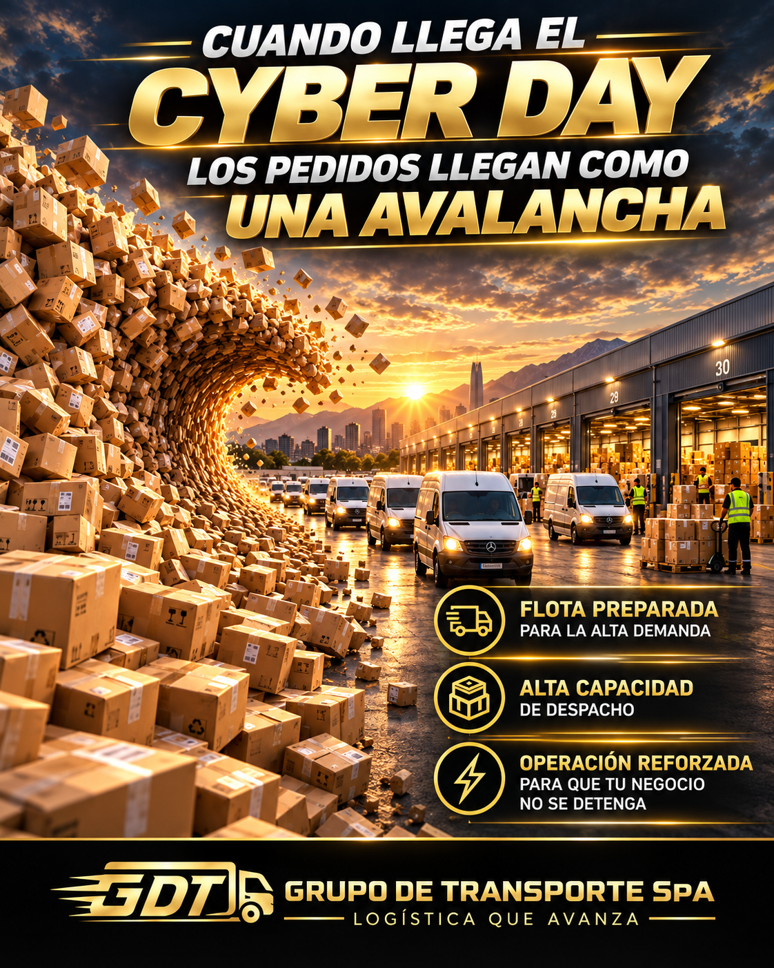 Cyber Day - Avalancha de paquetes